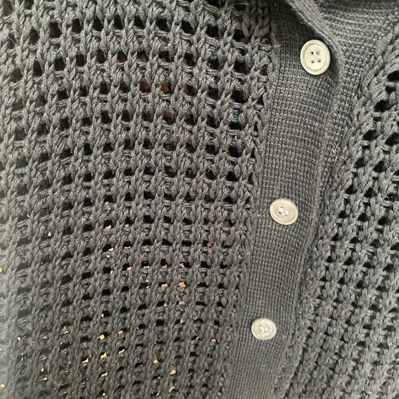 Theory open work short sleeve cardigan size small - Picture 11 of 11